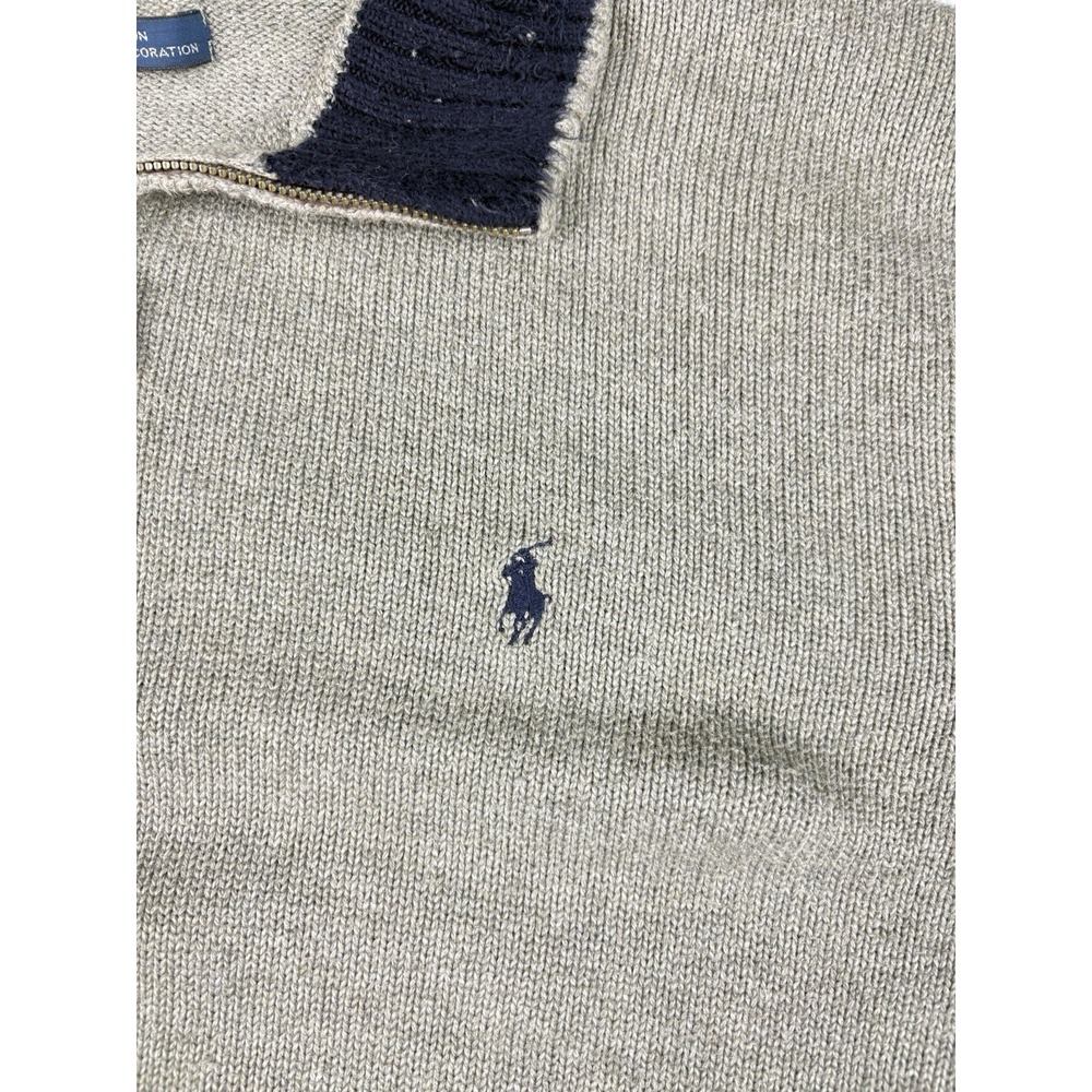 Polo Ralph Lauren Men's 1/4 Zip‎ Pullover Sweater Sage Green Sz XL - Picture 3 of 9